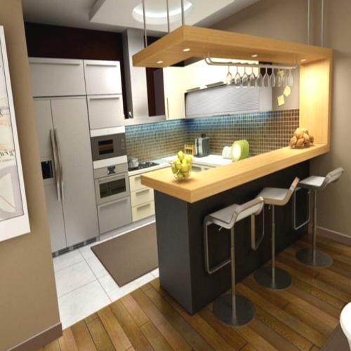 G Shaped Modular Kitchen