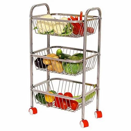 Stainless Steel Fruit & Vegetable Trolley