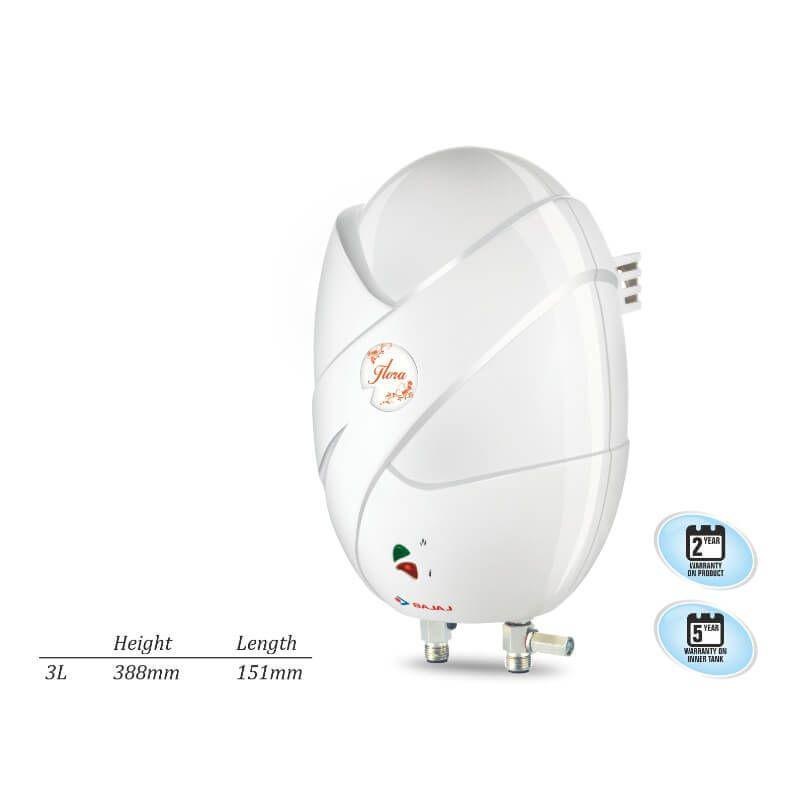 Bajaj 3 L Instant Geyser (Flora 150705, White)