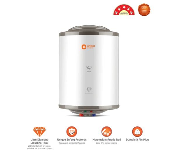 Orient 6 L Storage Geyser (ZESTO, White)