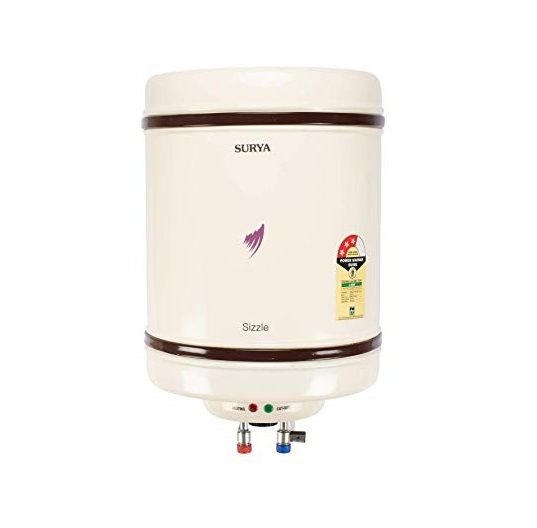Surya 10 L Storage Geyser (Sizzle, White, Black)