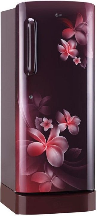 LG 235 L 5 Star Direct Cool Single Door Refrigerator (GL-D241ASPY, Scarlet Plumeria)