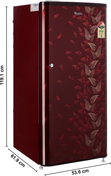 Whirlpool 190 L 3 Star Direct Cool Single Door Refrigerator (WDE 205 3S CLS PLUS, Wine Fiesta)
