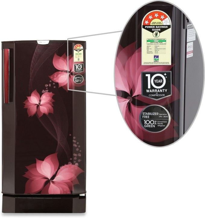 Godrej 190 L 4 Star Direct Cool Single Door Refrigerator (RD Edge Pro 190 CT 4.2 W Bz, Wine Breeze)