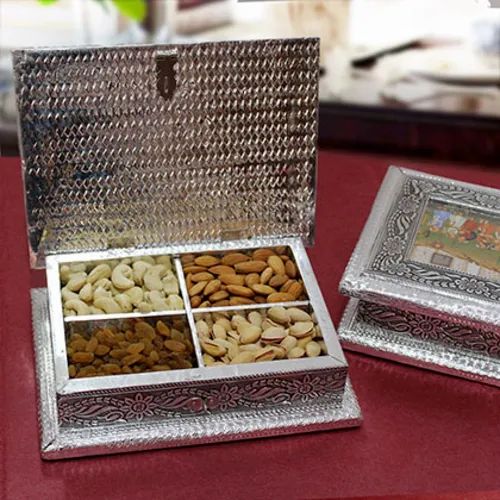 Silver Dry Fruit Box