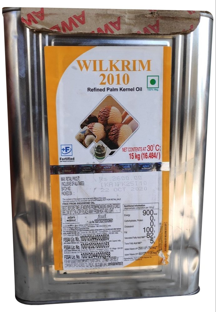 Mono Saturated Wilkrim 2010 Refined Palm Kernel Oil, Packaging Type: Tin, Packaging Size: 15kg