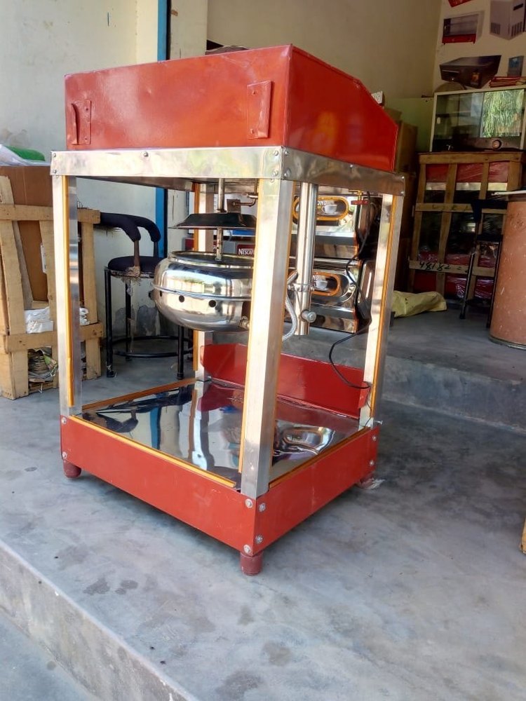 Gas Popcorn Making Machine, 12v Dc, Capacity: 400 Grams