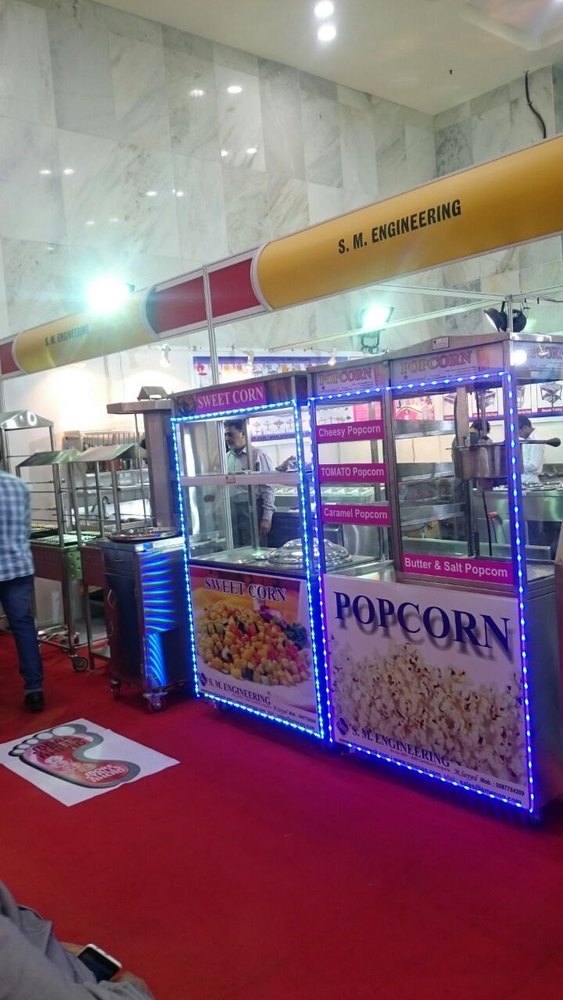 Mobile Popcorn Machine, Single Phase, Capacity: 400 Gm Capacity