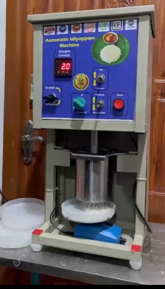 Automatic Idiyappam Making Machine, 60 Watts, Capacity: 350 Plates Per Hour