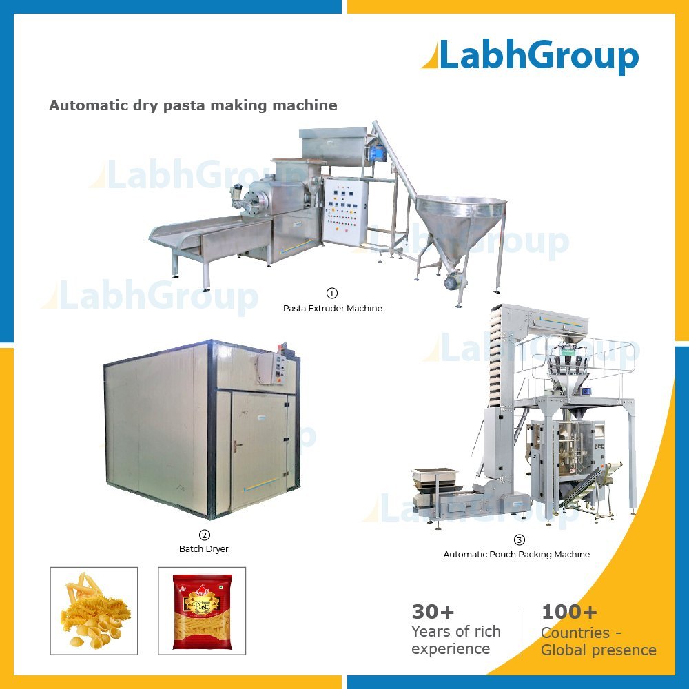Automatic Dry Pasta Making Machine, Capacity: Up To 500 Kg Per Hour
