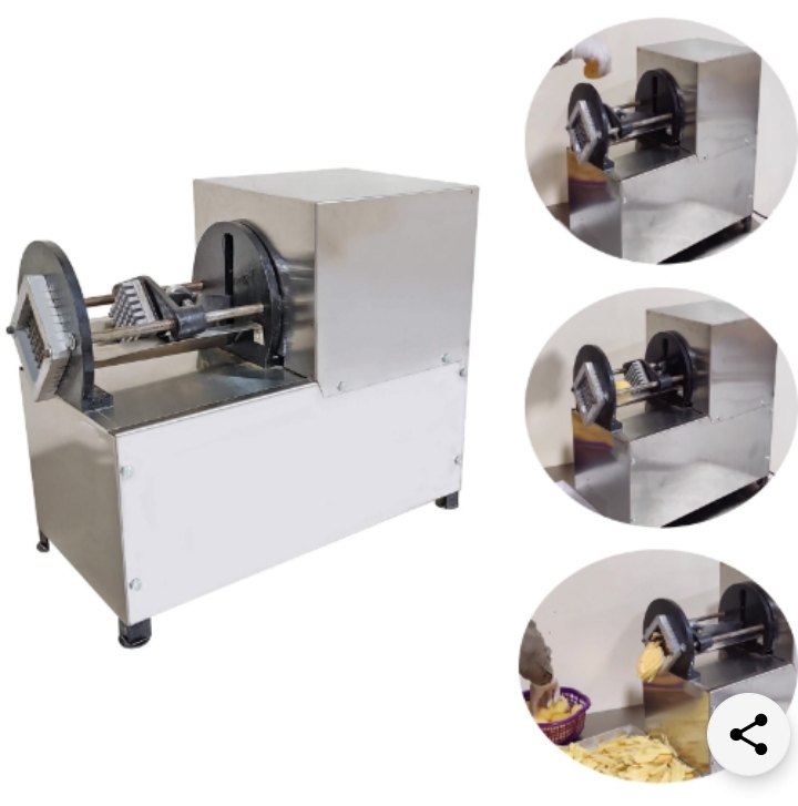 Stainless Steel Automatical French Fries Making Machine, 0.5 hp Motor, Capacity: 200-250 kg Per Hour