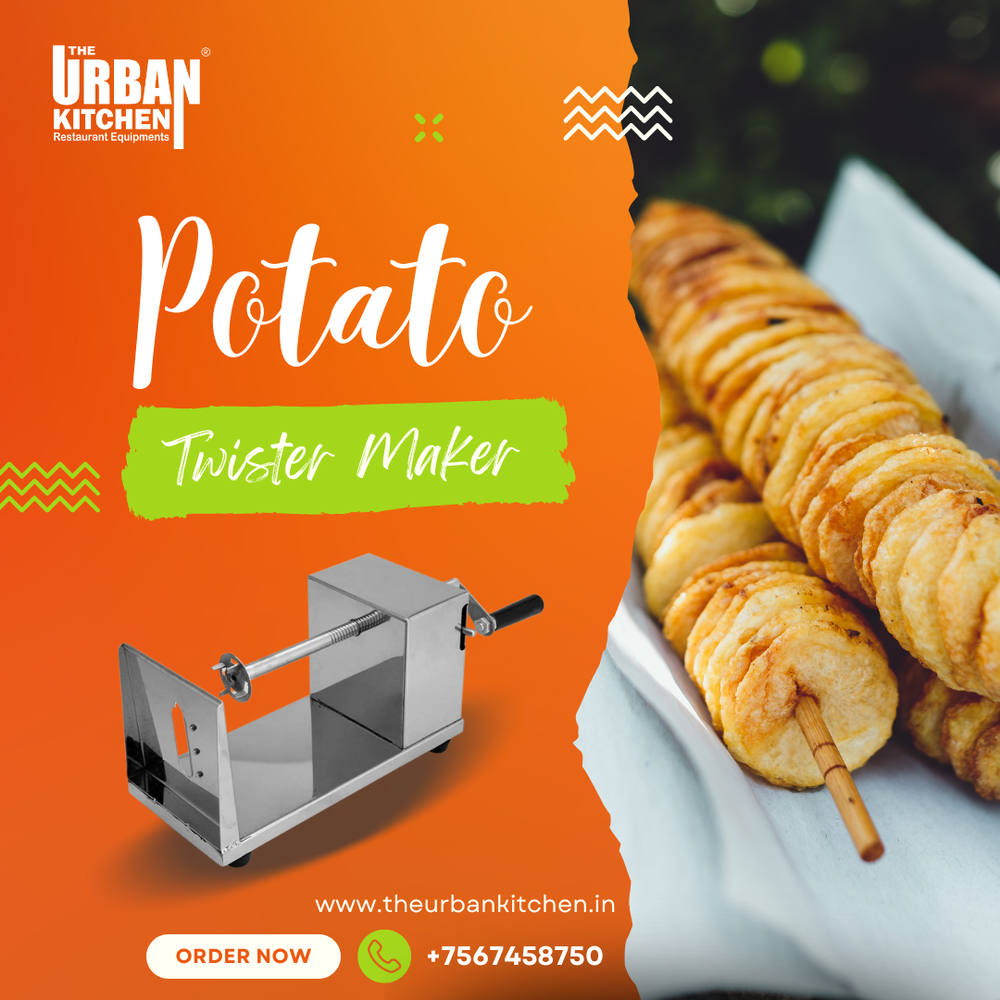 Ss Silver Spiral Potato Cutter, For Kitchen, Model No.: UK-MPSM01