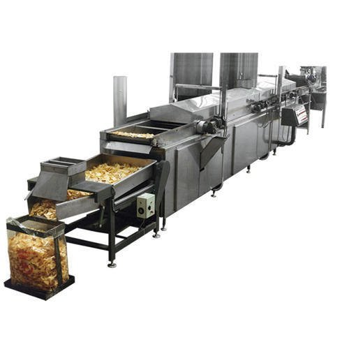 Stainless Steel Continuous Potato Chips Fryer, For Industrial