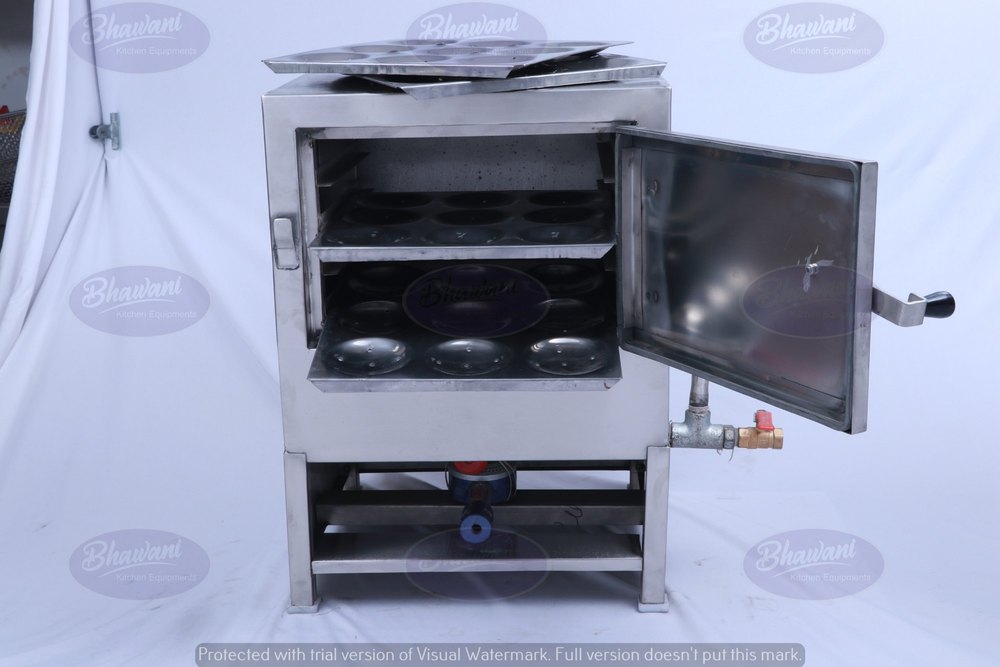 Stainless Steel Electric Idli Steamer, 220 V, Capacity: 36 Pieces Per Shift