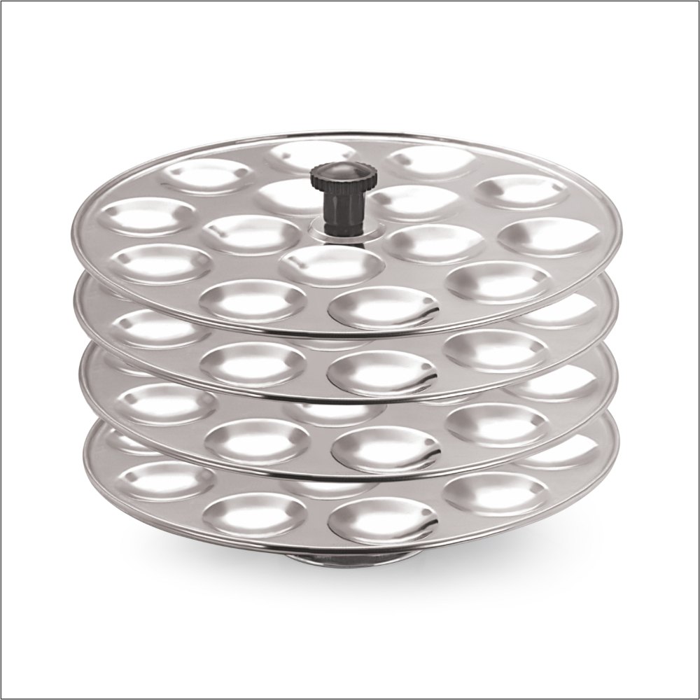 Polished Steel Mini Idli Plate, 4