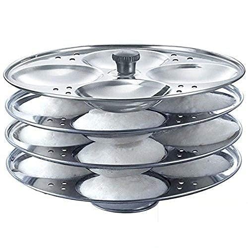 Stainless Steel 4 Plates Idli Maker/ Stand