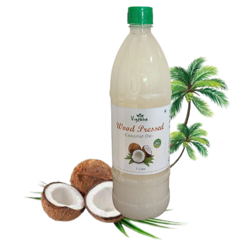 Vigraha Wooden Cold Press Coconut Oil, For Home