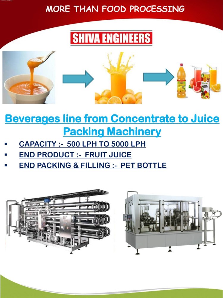 Automatic Stainless Steel Juice Processing Machinery, For Industrial
