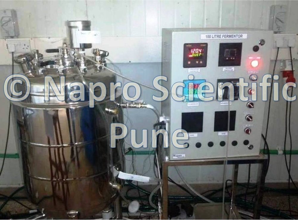 In Place Sterlization Fermenter, For Industrial, Capacity: 50 Litre Onwards