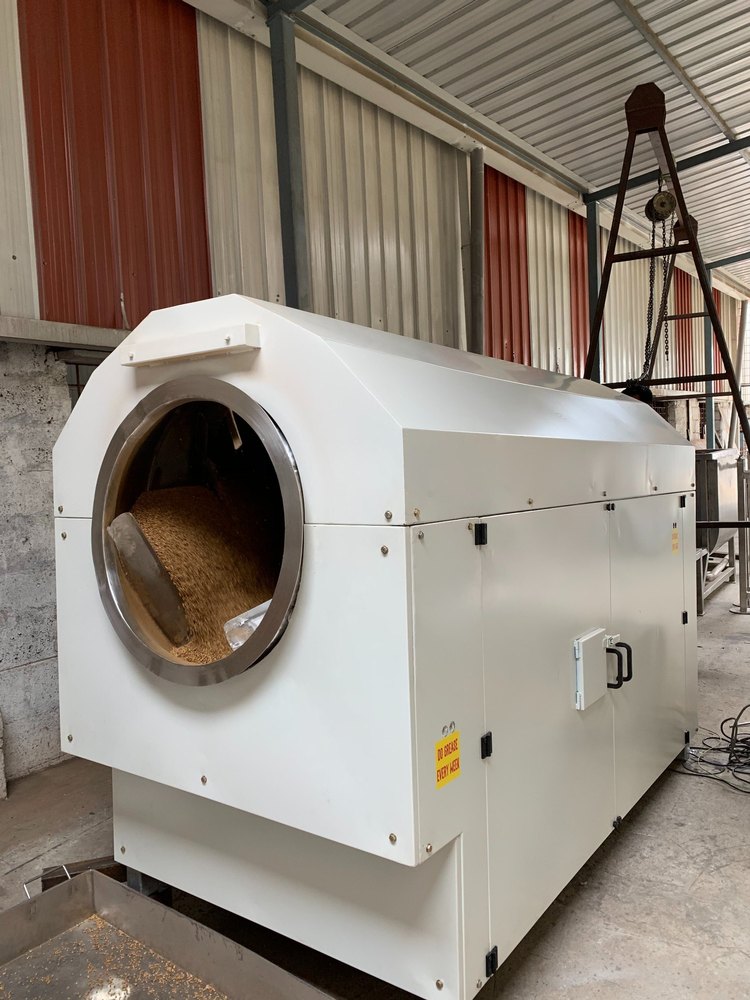 Sesame Roaster Machine, For Industrial, Capacity: 200 kg/Hr