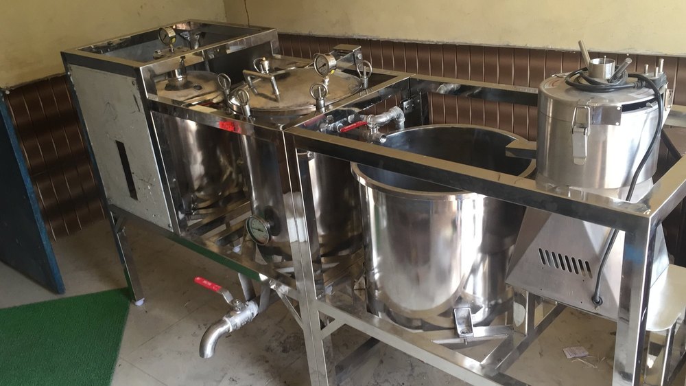 Stainless Steel Semi Automatic Soya Milk Making Machine, 2 Kw