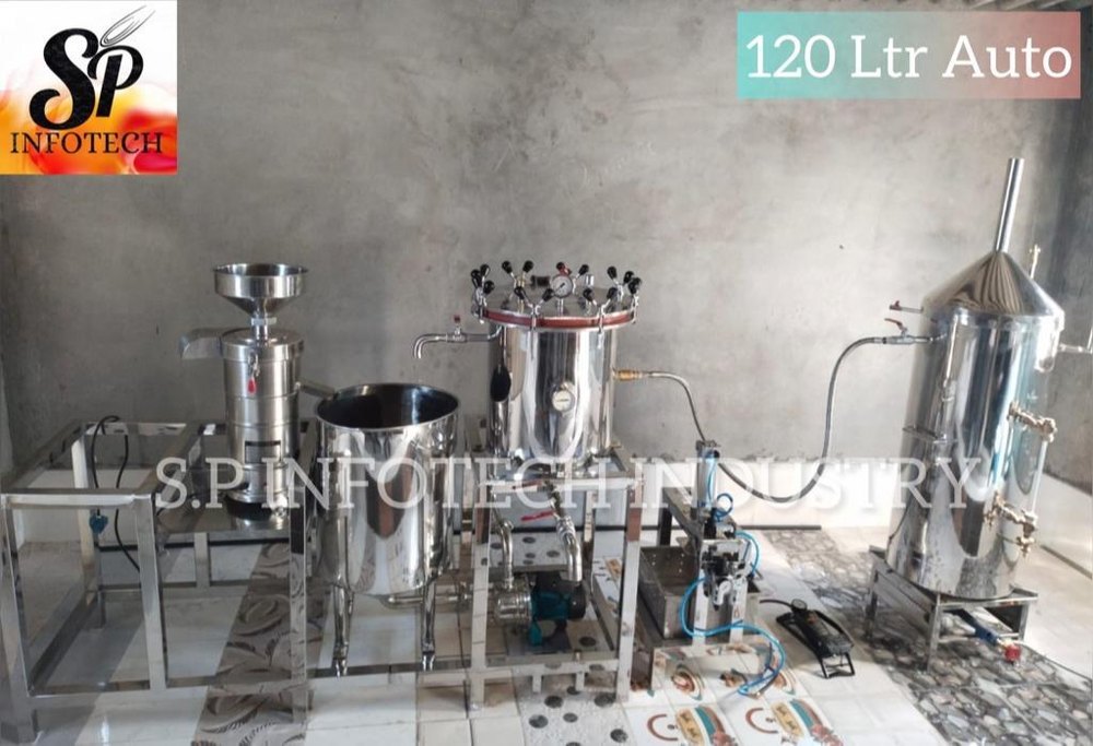 Stainless Steel Soya Paneer Making Machinery, Single Face, Capacity: 120 Liter