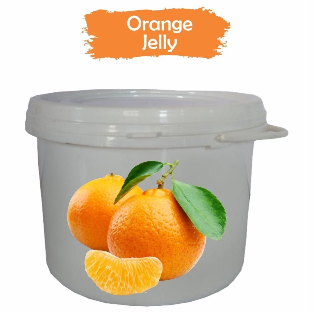 Yellow Round Orange Fruit Jelly, Packaging Type: Plastic Jar, Packaging Size: 500gm