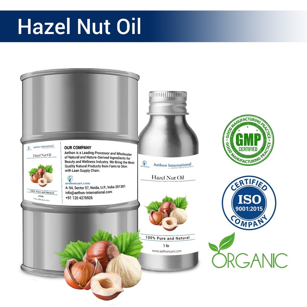 Aethon Cold Pressed Hazel Nut Oil, For Cosmetic, Packaging Size: 1 L