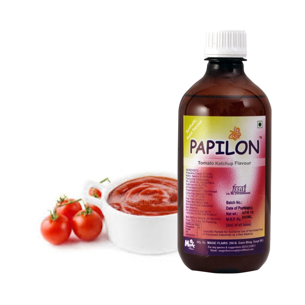 Kesar Papilon Artificial Food Flavour Tomato Ketchup, Packaging Type: Bottle, Liquid
