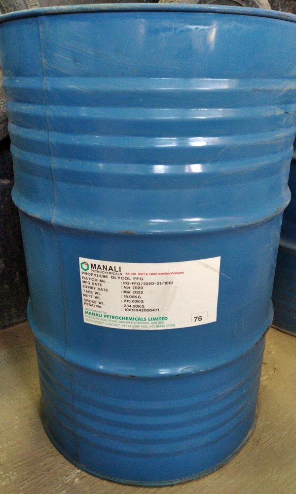 Propylene Glycol, 99% Purity, 200 Kg Drum for Cosmetics Industry