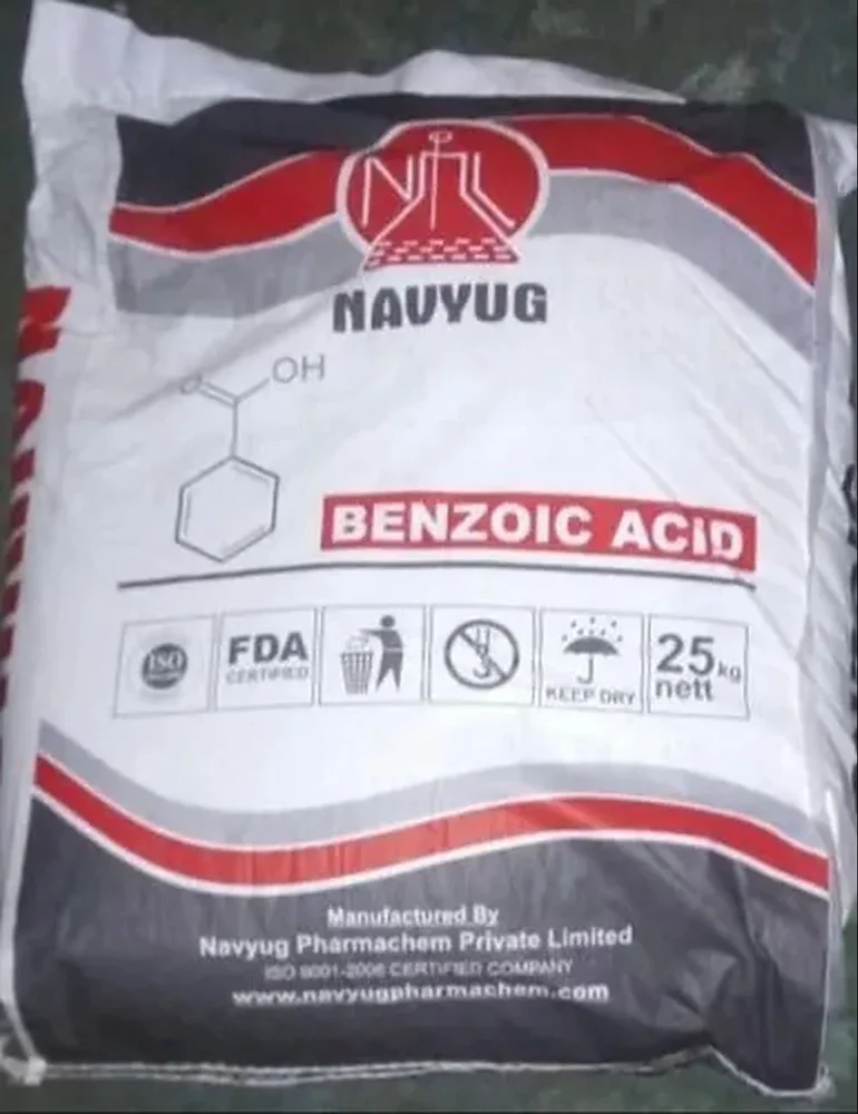 Benzoic Acid Powder, For Industrial, Packaging Size: 25 Kg