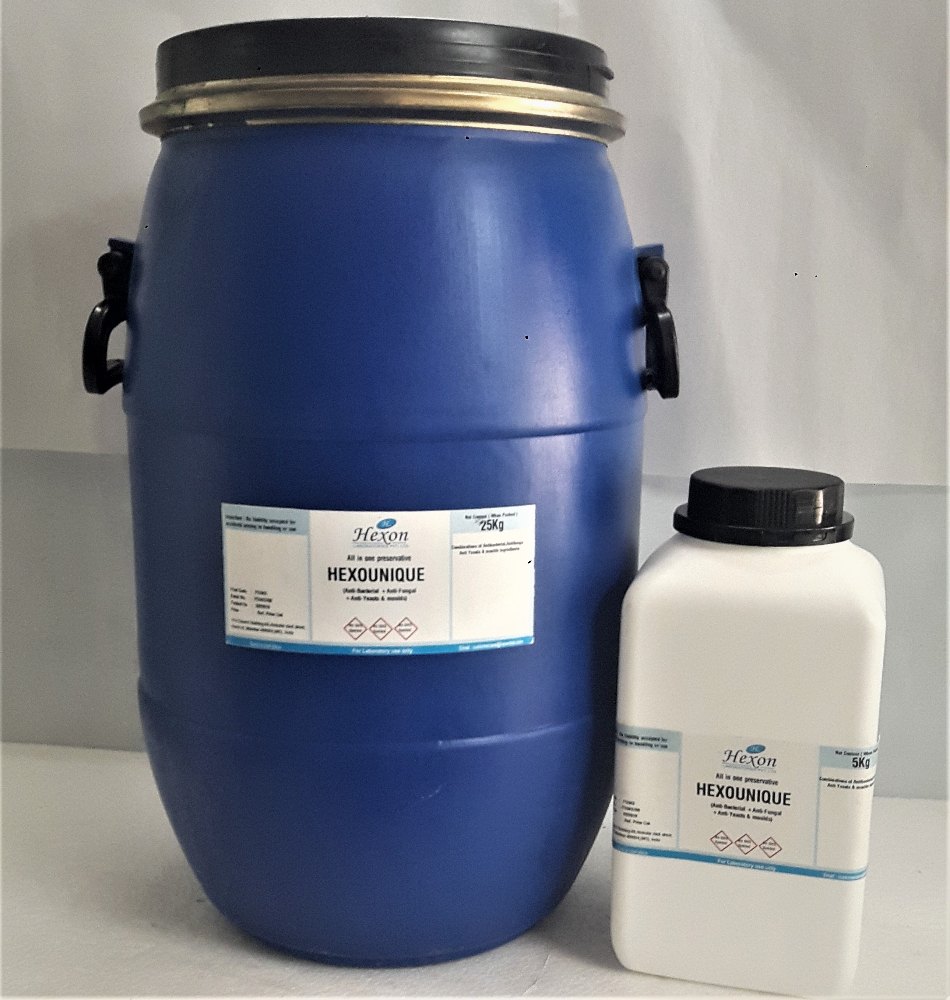 Preservative Hexounique (Anti- Bacterial, Yeast & molds), Packaging Size: 5/25 Kg