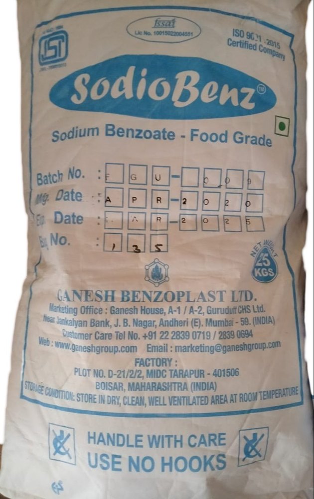 Sodiobenz Sodium Benzoate Powder, Bag, 25 Kg