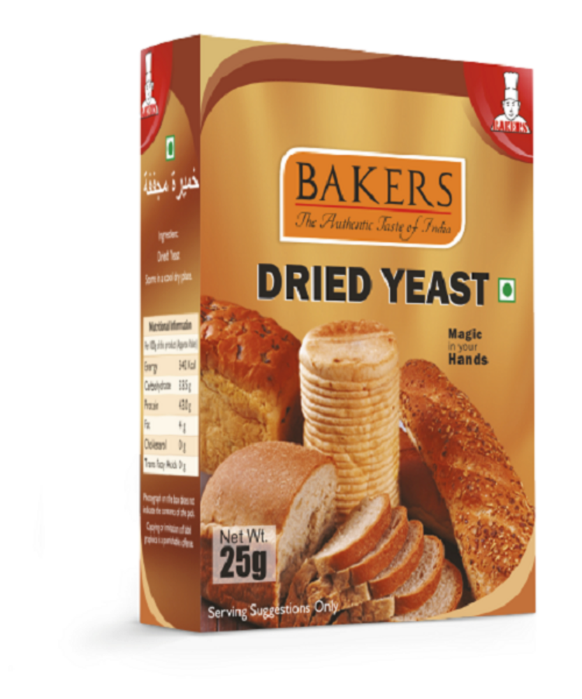 Bakers Dried Yeast, Powder, Packaging Size: 25g