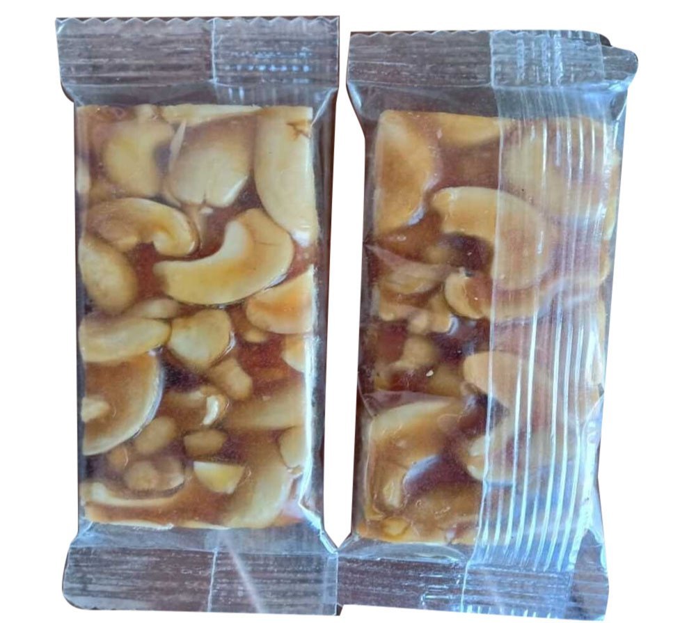 Brown Rectangular Cashew Nut Candy, Packaging Type: Packet