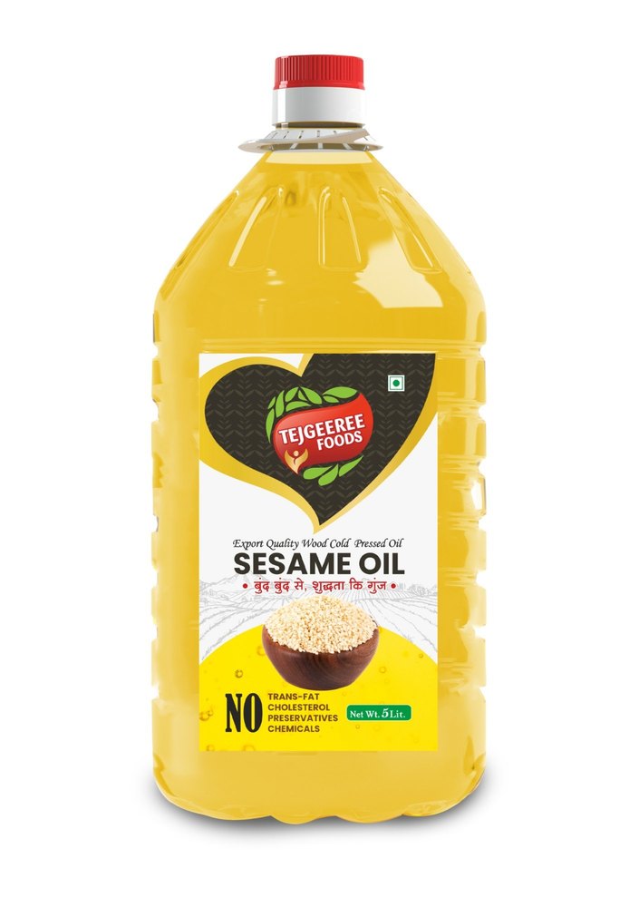 Lowers Cholesterol 5L Wood Cold Pressed Sesame Oil, For Cooking, Packaging Size: 5 Litre