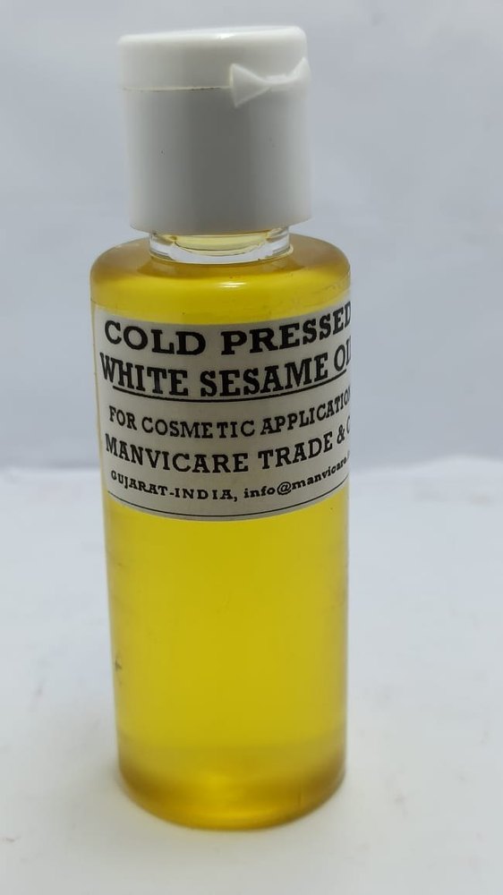 Liquid Cold Pressed White Sesame Oil FOR COSMETIC APPLICATION, Packaging Size: 1l/5l/25l Pack