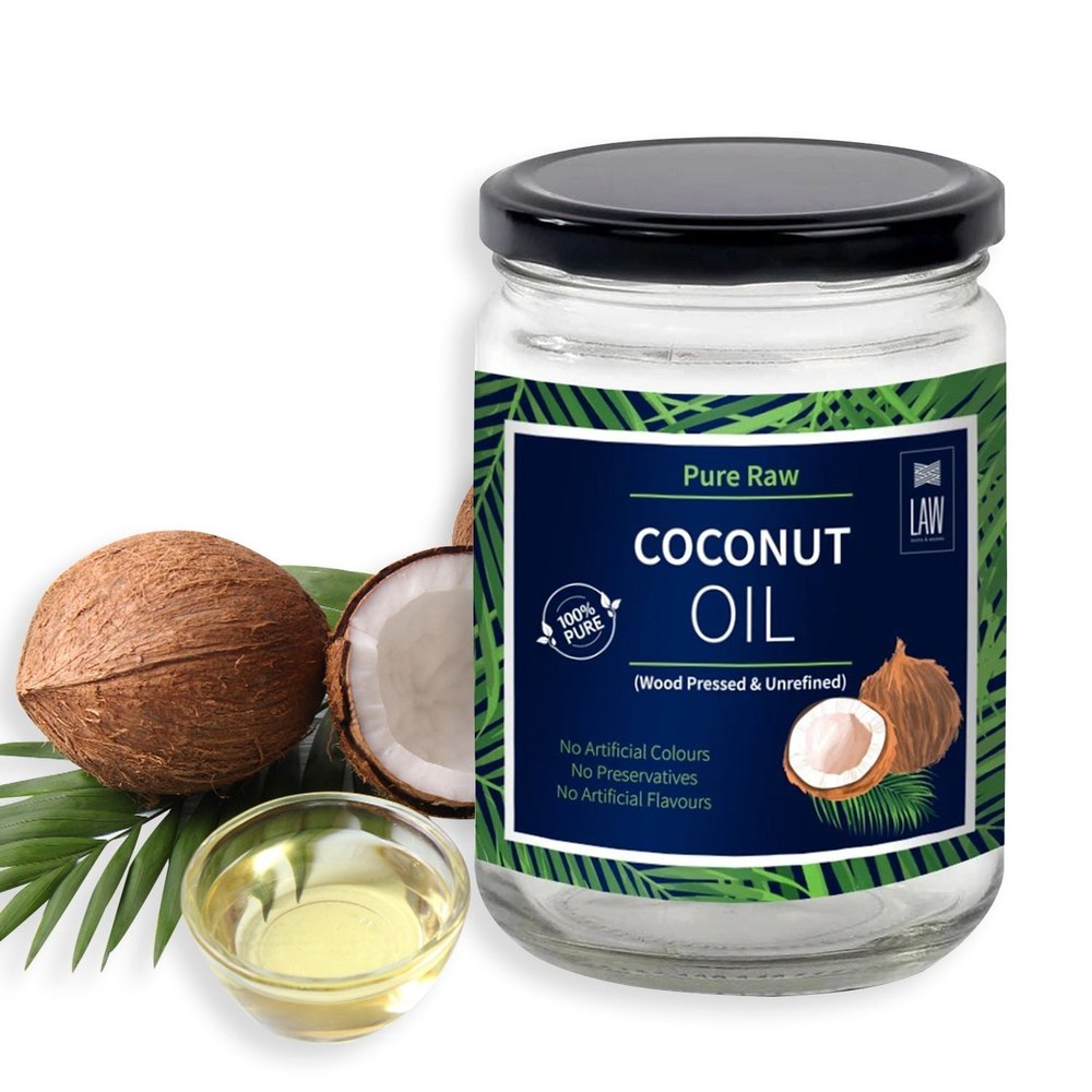 Mono Unsaturated Wooden Cold Pressed loom & weaves - Pure Raw Wood-pressed Coconut Oil from Kerala - 500ml