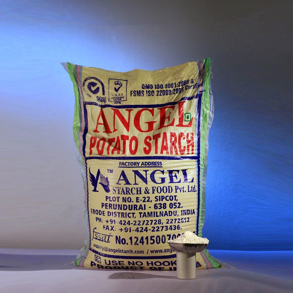 Angel Indian Potato Starch Food Grade, Packaging Type: Bags, Pack Size: 50 Kgs