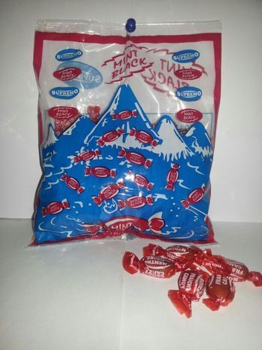 Supremo 12 Months Black Mint Candy, Packaging Type: Packet, Packaging Size: 100-200 Pieces