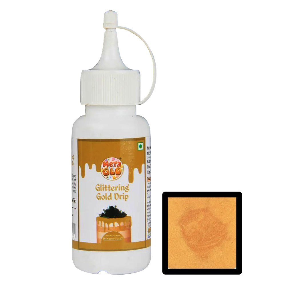 Neutral Powder 100gm MetaGLO Edible Glittering Gold Drip