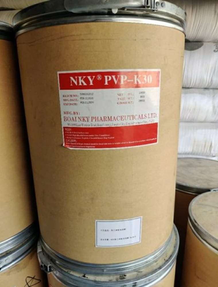 Powder Polyvinylpyrrolidone Pvp K 30, Packaging Type: 25 kg Drums