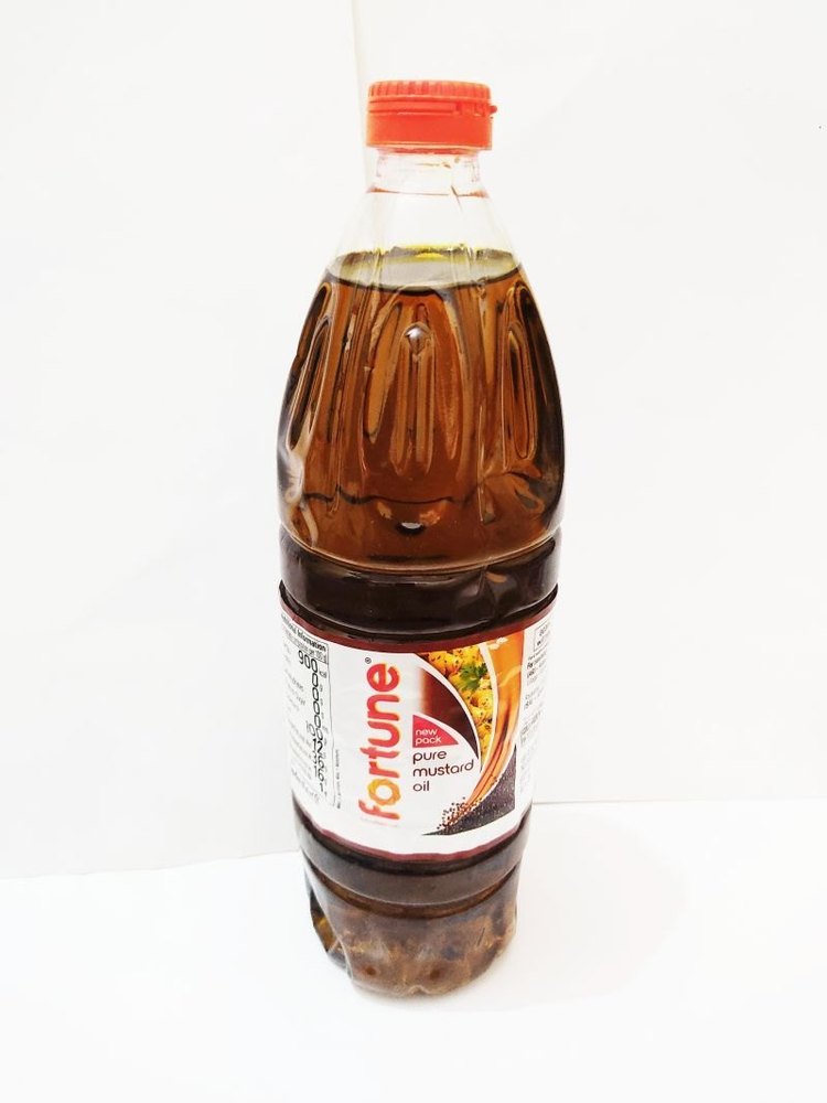 Yellow Kachchi Ghani Fortune Mustard Oil 1 Litre, Packaging Type: Plastic Bottle