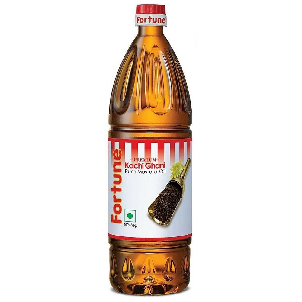 Fortune Premium Kachi Ghani Pure Mustard Oil, For Home, Packaging Size: 1 Ltr