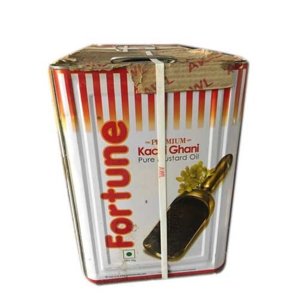 Expeller 15 KG Fortune Kachi Ghani Oil, Packaging Type: Tin