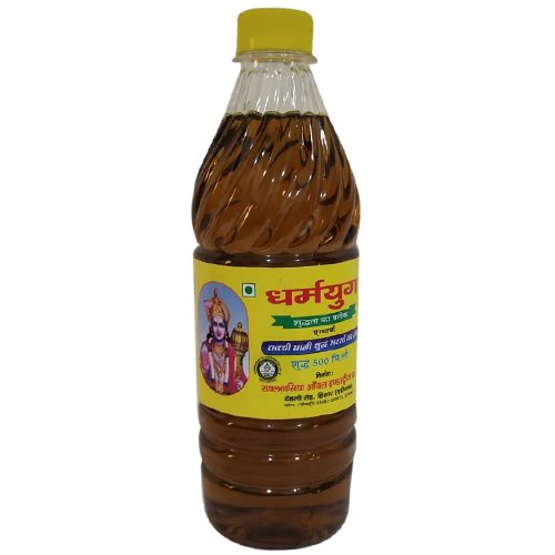 Dharmyug 500ml Kachi Ghani Mustard Oil, Packaging Type: Plastic Bottle, Packaging Size: 500 ml