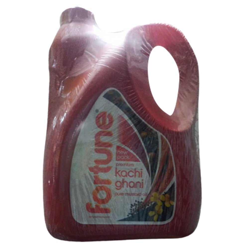 Red 5 Litre Fortune Kachi Ghani Mustard Oil, Packaging Type: Plastic Container