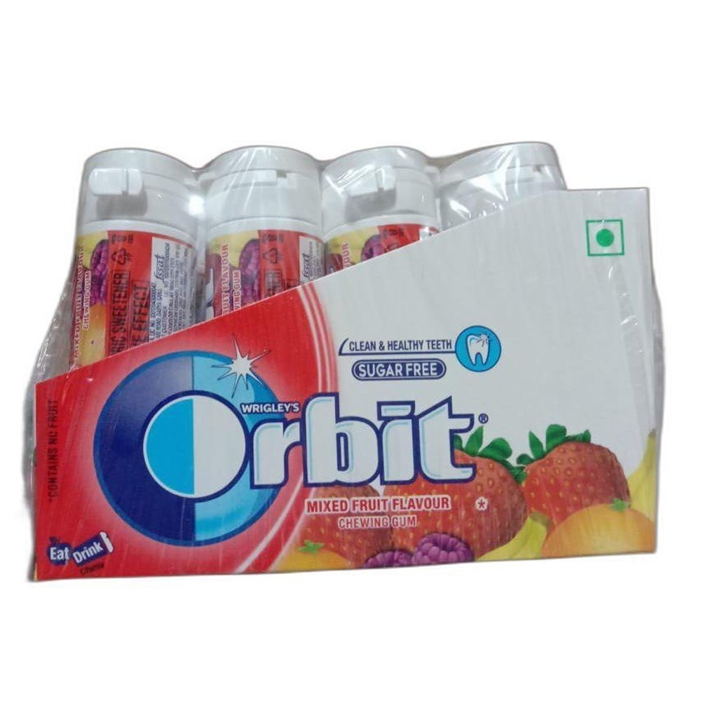 Wrigleys Round Orbit Mix Fruit Chewing Gum, Packaging Type: Box, Packaging Size: 176g