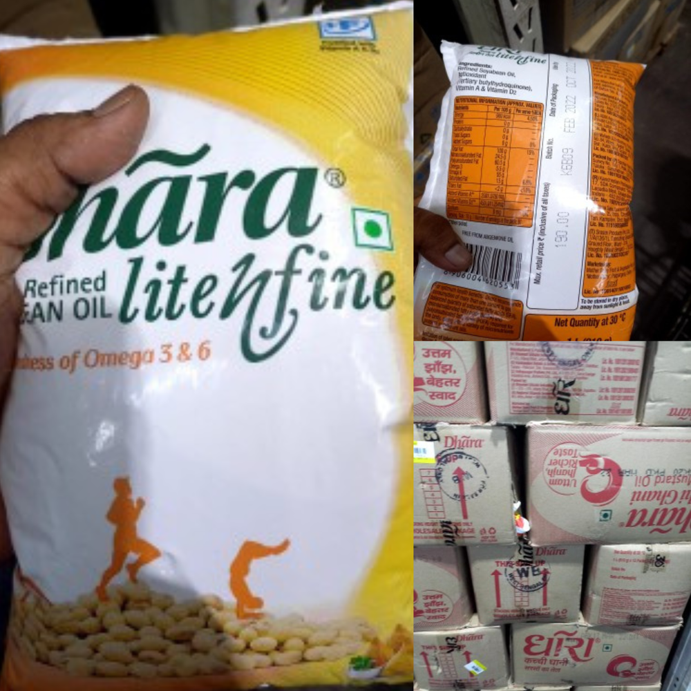 Sundrop Dhara Refined Oil, Packaging Type: Pouched, Packaging Size: 1 litre