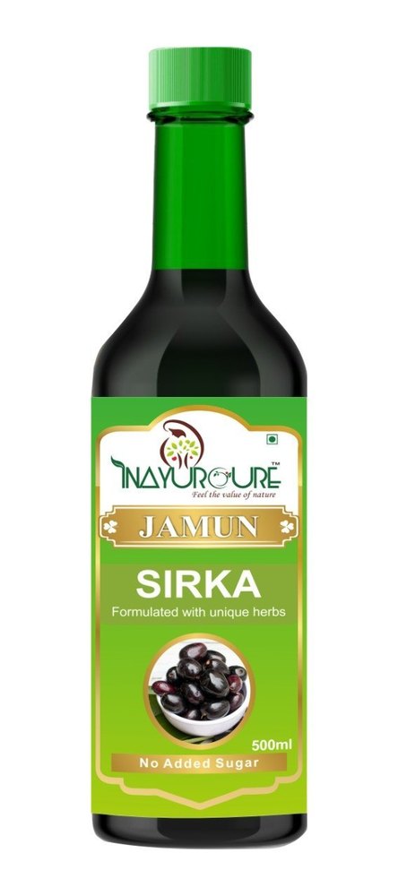 Natural INAYURCURE Jamun Sirka 500ml, Bottles, Packaging Size: 500ml/1000ml